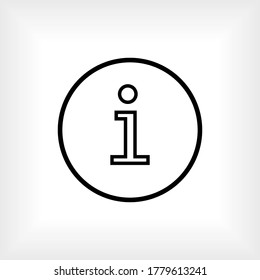Info Sign Icon. UI. Information Symbol - Vector.
