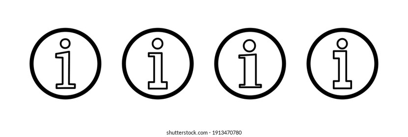 Info sign icon vector. about us icon vector. Faq icon