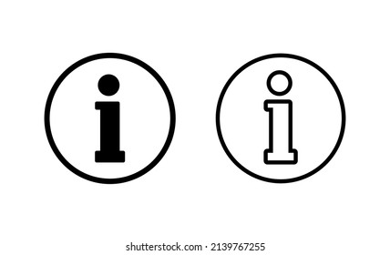 Info sign icon vector. about us sign and symbol. Faq icon