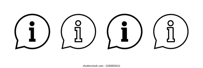 Info sign icon vector. about us sign and symbol. Faq icon