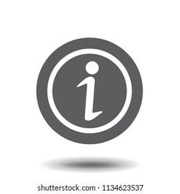 Info sign icon, vector illustration. Flat design style
