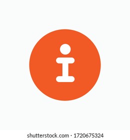 Info Sign Icon Vector Illustration In Glyph Style for Design and Websites, Presentation or Application.
