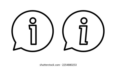 Ilustración vectorial de icono de signo de información. sobre nosotros firmar y símbolo. Icono de Faq
