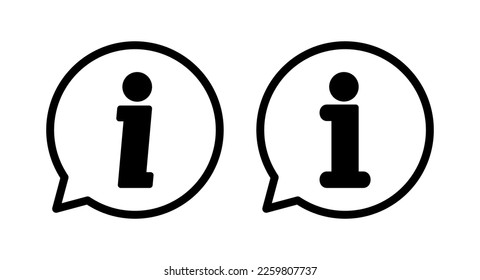 Ilustración vectorial de icono de signo de información. sobre nosotros firmar y símbolo. Icono de Faq
