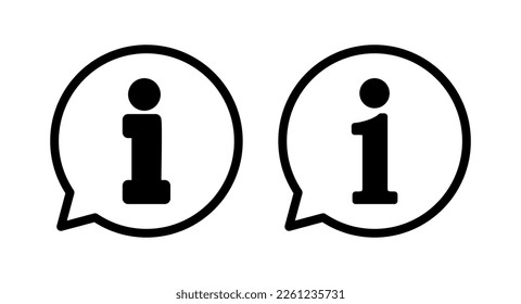 Info-Symbol, Vektorgrafik. über uns Zeichen und Symbol. Faq Symbol
