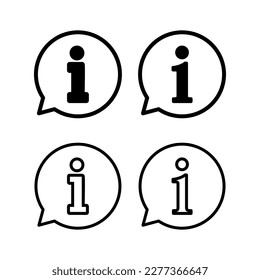 Info sign icon vector illustration. about us sign and symbol. Faq icon
