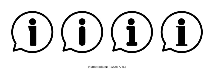 Info sign icon vector illustration. about us sign and symbol. Faq icon