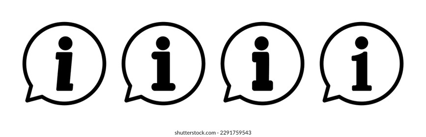 Ilustración vectorial de icono de signo de información. sobre nosotros firmar y símbolo. Icono de Faq
