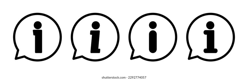Ilustración vectorial de icono de signo de información. sobre nosotros firmar y símbolo. Icono de Faq