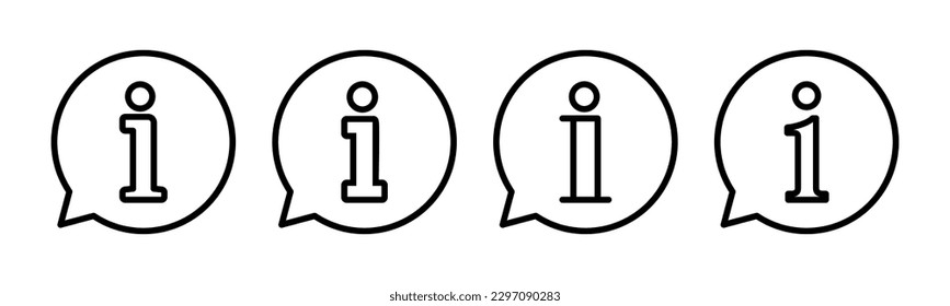 Info sign icon vector illustration. about us sign and symbol. Faq icon