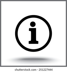 Info sign icon, vector illustration. Flat design style 