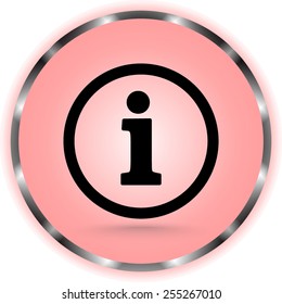 Info sign icon, vector illustration. Flat design style 