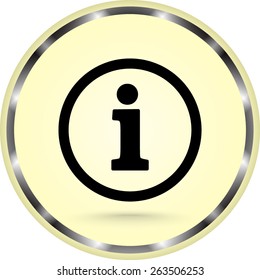 Info sign icon, vector illustration. Flat design style 