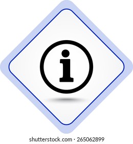 Info sign icon, vector illustration. Flat design style 