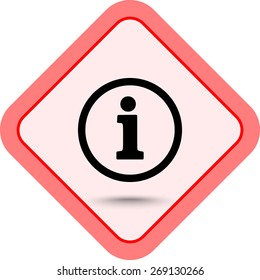 Info sign icon, vector illustration. Flat design style 