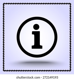 Info sign icon, vector illustration. Flat design style 