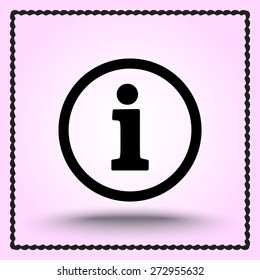 Info sign icon, vector illustration. Flat design style 