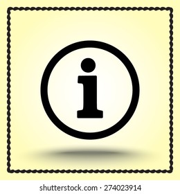 Info sign icon, vector illustration. Flat design style 