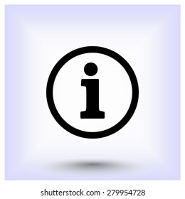 Info sign icon, vector illustration. Flat design style 