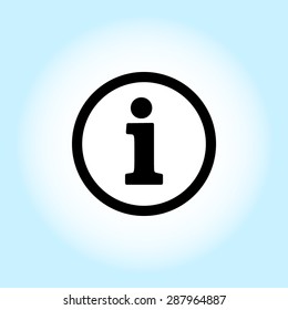 Info sign icon, vector illustration. Flat design style 