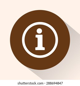 Info sign icon, vector illustration. Flat design style 