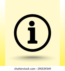 Info sign icon, vector illustration. Flat design style 