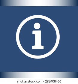 Info sign icon, vector illustration. Flat design style 