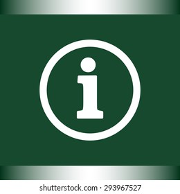 Info sign icon, vector illustration. Flat design style 
