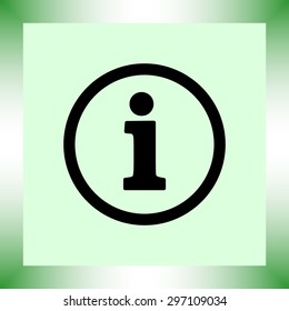 Info sign icon, vector illustration. Flat design style 