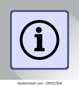 Info sign icon, vector illustration. Flat design style 