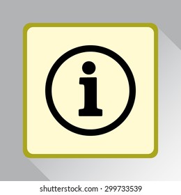 Info sign icon, vector illustration. Flat design style 