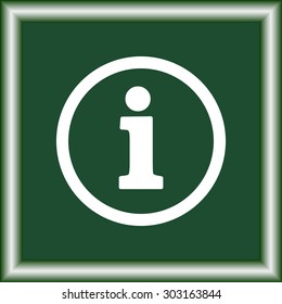 Info sign icon, vector illustration. Flat design style 