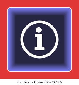 Info sign icon, vector illustration. Flat design style 