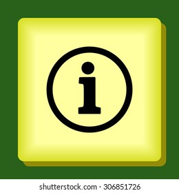 Info sign icon, vector illustration. Flat design style 