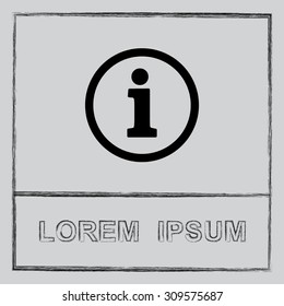 Info sign icon, vector illustration. Flat design style 