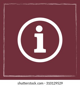 Info sign icon, vector illustration. Flat design style 
