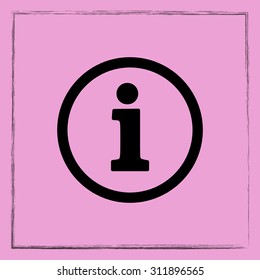 Info sign icon, vector illustration. Flat design style 