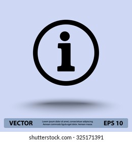 Info sign icon, vector illustration. Flat design style 