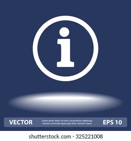 Info sign icon, vector illustration. Flat design style 
