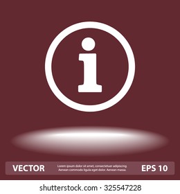 Info sign icon, vector illustration. Flat design style 