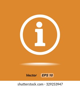 Info sign icon, vector illustration. Flat design style 