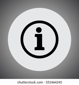 Info sign icon, vector illustration. Flat design style 