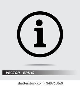 Info sign icon, vector illustration. Flat design style 