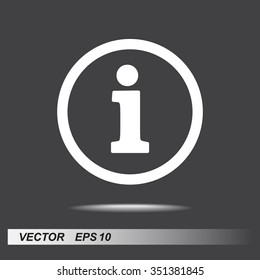 Info sign icon, vector illustration. Flat design style 