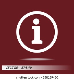 Info sign icon, vector illustration. Flat design style 