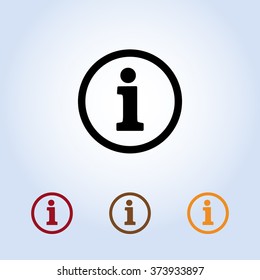 Info sign icon, vector illustration. Flat design style 