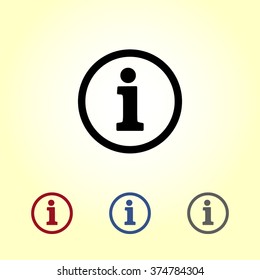 Info sign icon, vector illustration. Flat design style 