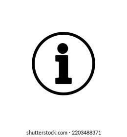 Vector de icono de signo de información para aplicaciones web y móviles. sobre nosotros firmar y símbolo. Icono de Faq