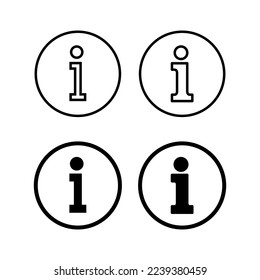 Vector de icono de signo de información para aplicaciones web y móviles. sobre nosotros firmar y símbolo. Icono de Faq