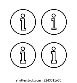 Info sign icon vector for web and mobile app. about us sign and symbol. Faq icon